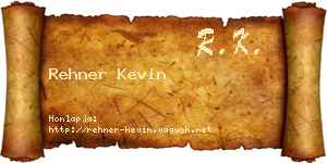 Rehner Kevin névjegykártya